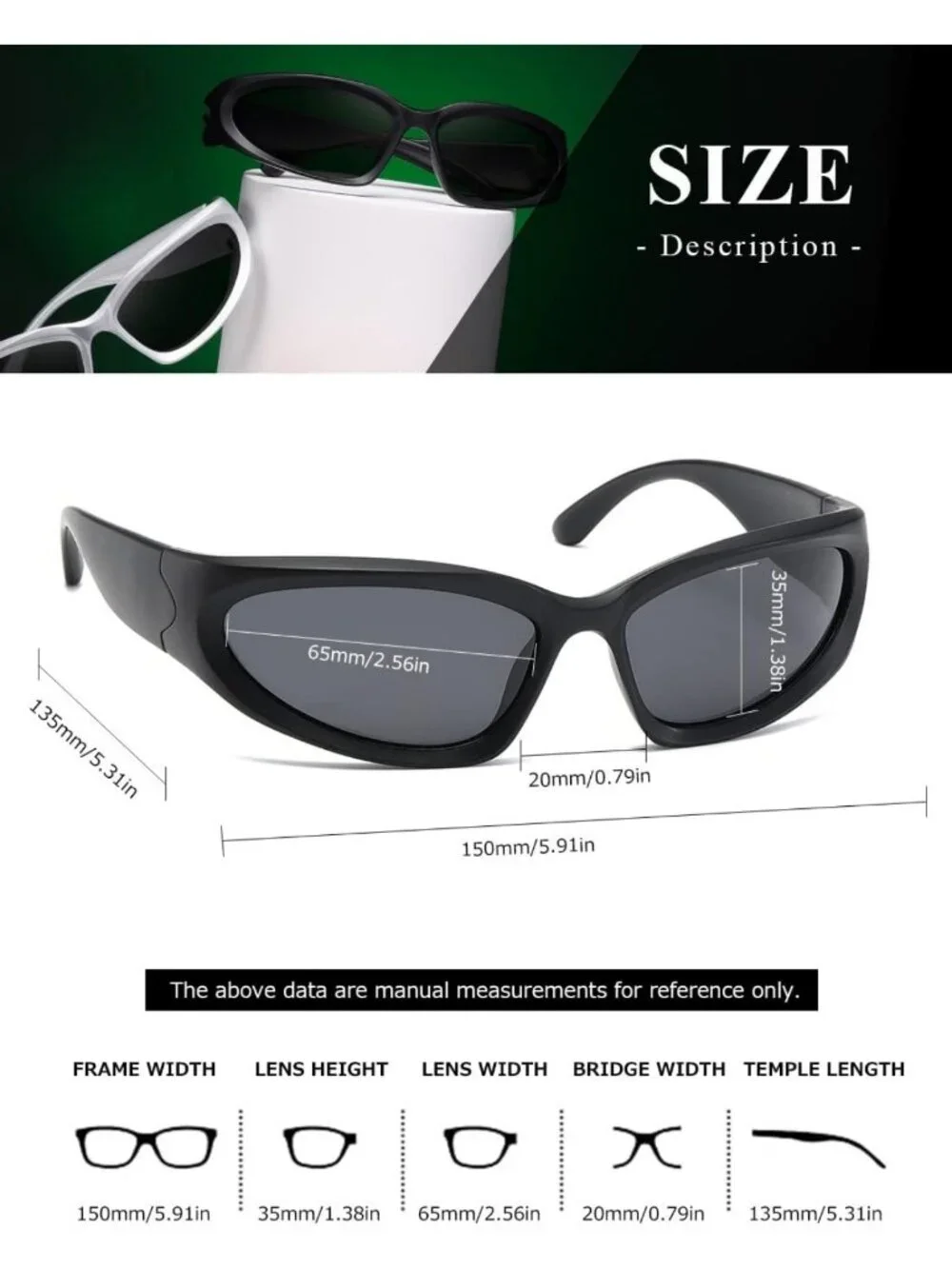 Y2K Oval Polarized Sunglasses for Men & Women | UV400 Protection, Sport Shades